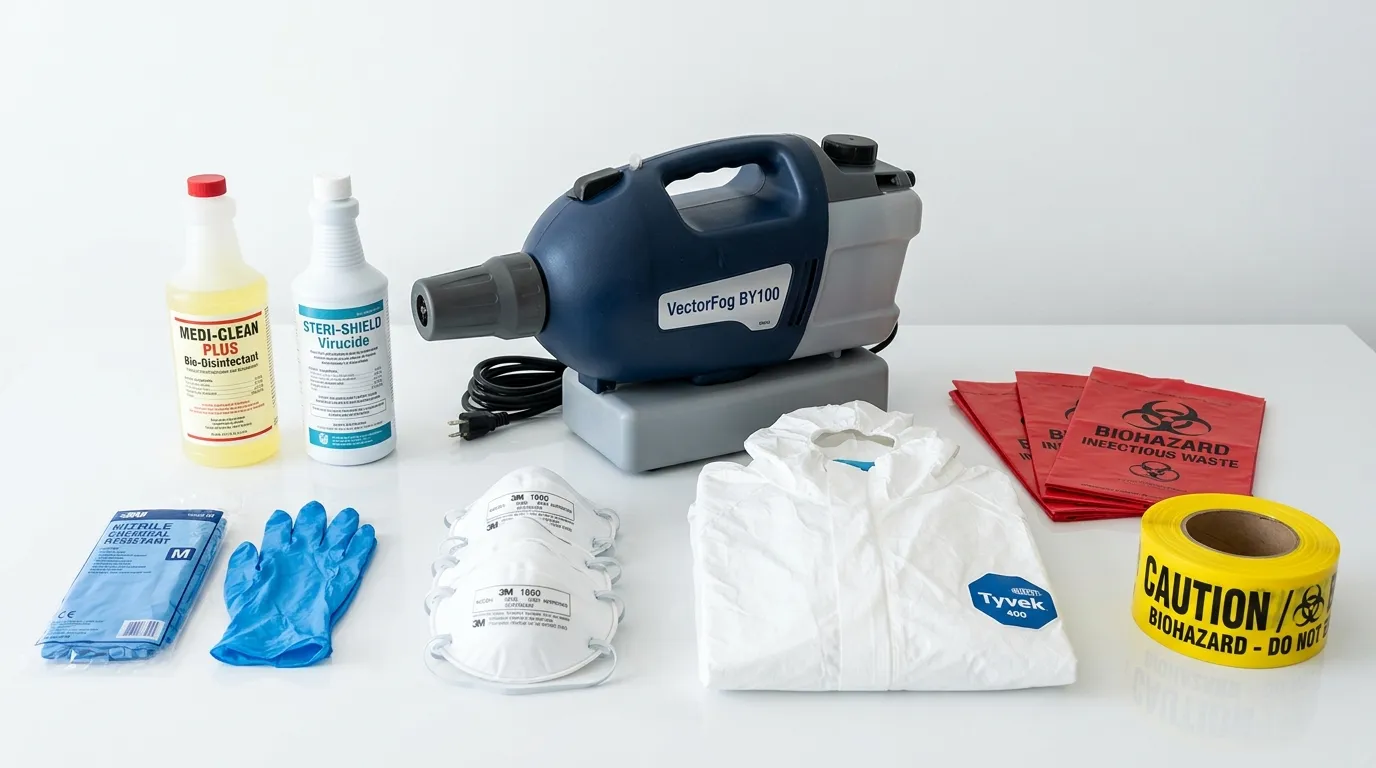 Professional biohazard remediation crew working in Souderton