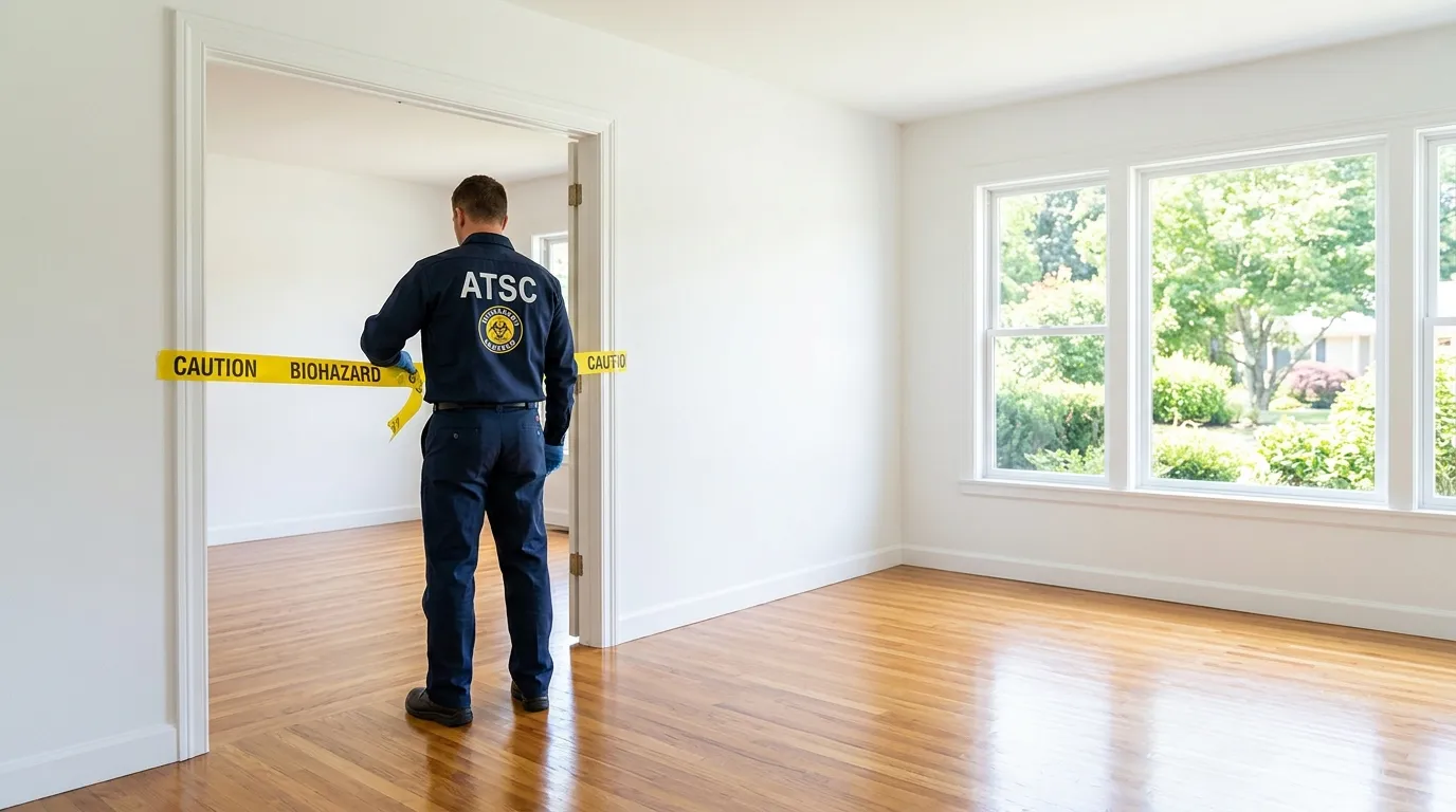 Certified biohazard cleanup crew performing Trauma Scene Cleanup in Souderton